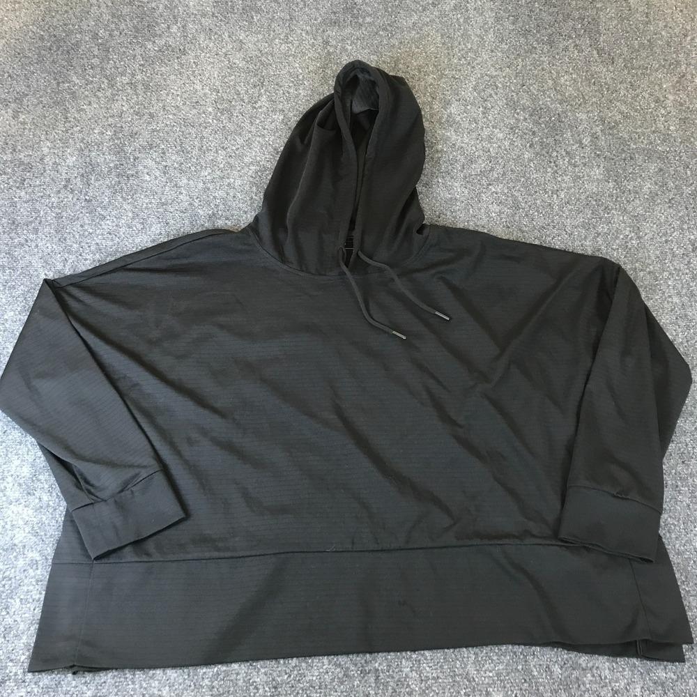 Mondetta Hoodie Womens Large Black Luxury Performance Raglan Sleeve Drawstring